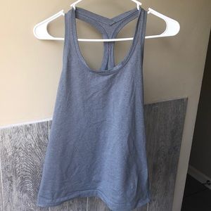 Grey lululemon racerback tank top